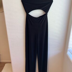 Norma Kamali Black Cutout Jumpsuit